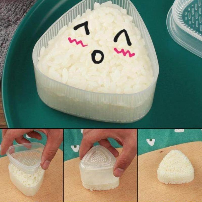 Kitchen Sushi Maker Onigiris Mold Triangle Sushi Mould Nori Onigiri Rice Shaper Kids Rice Molds Japanese Bento Making Machine