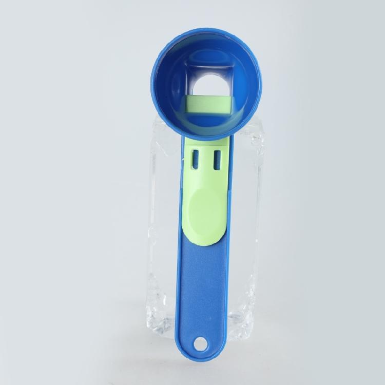 Ergonomic Long Handle Funnel Scooper Protein Powder Measuring Sliding Spoon Kitchen Accessories for Fitness Enthusiasts