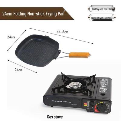 24CM Portable Non-stick Frying Pan & Cassette Stove Set