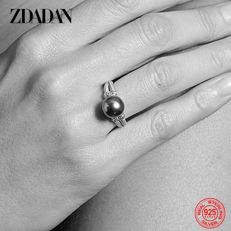 925 Silver Pearl Ring for Women Wedding Jewelry Accessories Wholesale