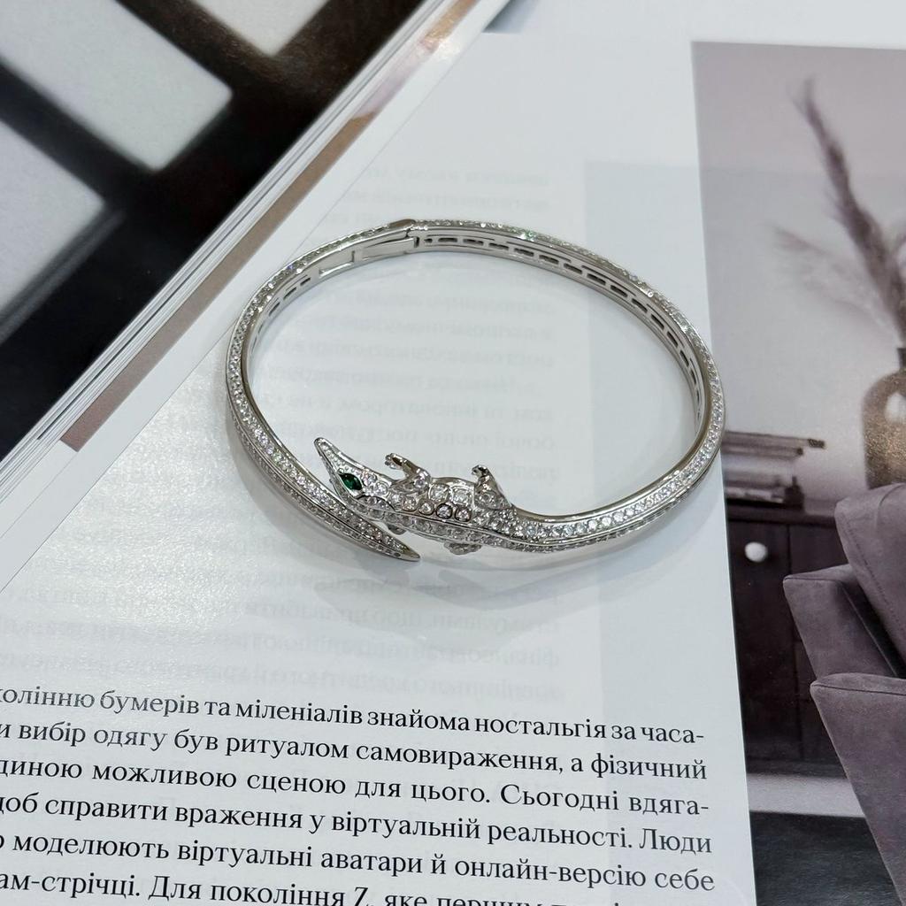 Silver Bracelet with Cubic Zirconia, Product Weight 18.13 G (2175636)