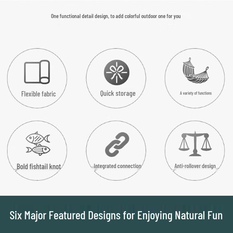 Makizaza Single Anti-Rollover Rainbow Hammock