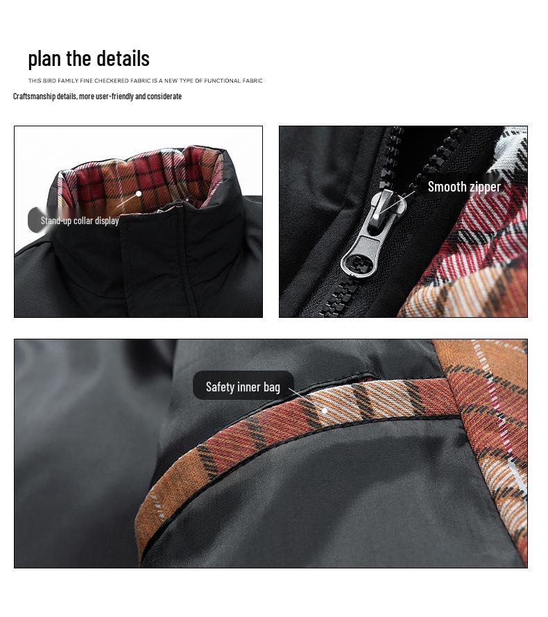 Teen Stand Collar Cotton Jacket - Trendy Padded Outerwear for Junior & High School Boys