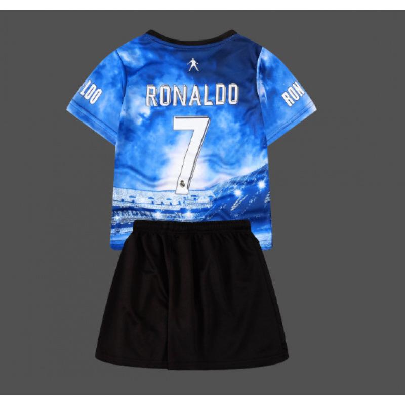 

2 Real Madrid Riyadro jersey 252 Barcelona Manchester City C Ronaldo children s football jersey set jersey 24 code (135-145)