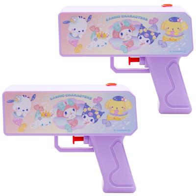 Vodní pistole Onda, Sada 2 ks, S postavami Sanrio My Melody, Kuromi a Cinnamoroll, Dostřel cca 3,5 m, Ideální pro vodní hrátky, bazény,