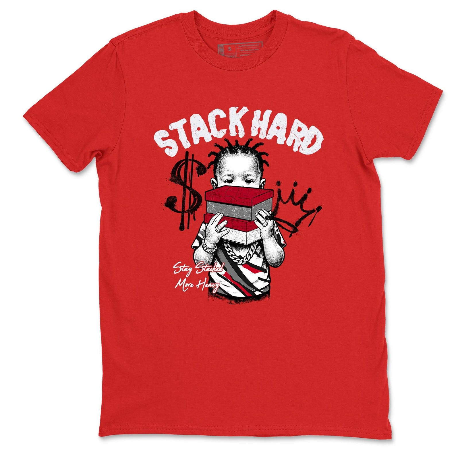 Stack Hard Graphic Tee - Retro Sneaker Streetwear L