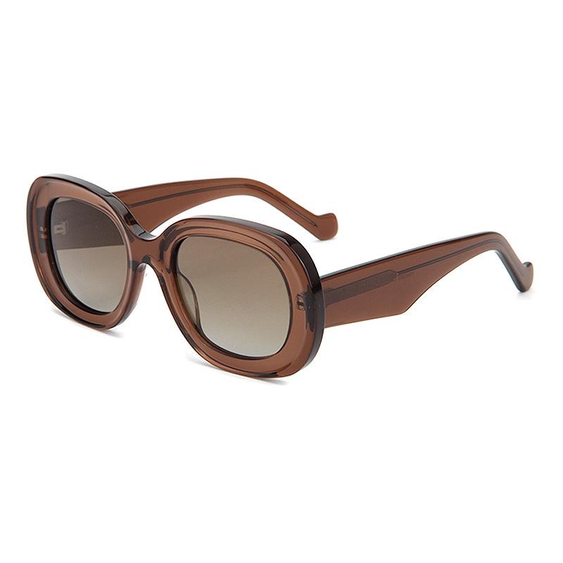 

New Large Frame Acetate Man Polarized Sunglasses Luxury Brand Women Sun Glasses Driving Fishing Eyewear UV400 Logo as picture
