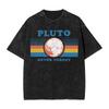 Pluto Never Forget  Th Graphic Print TShirt for Amateur Astronomer Men Women Retro Washed Cotton Summer Oversize Tee