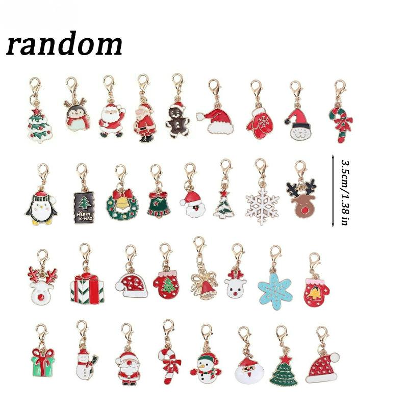 Christmas Keychains Pendants Mixed DIY Jewelry Making Set Women Kids Handmade Earrings Necklaces Bracelets Craft Party Supplies