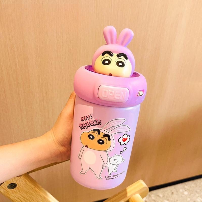 

Crayon Small New Термос-чашка для студентов мужского и женского пола, новая, высокого уровня, студенческая кружка для воды, детская кружка из нержавеющей стали с трубочкой 600ml