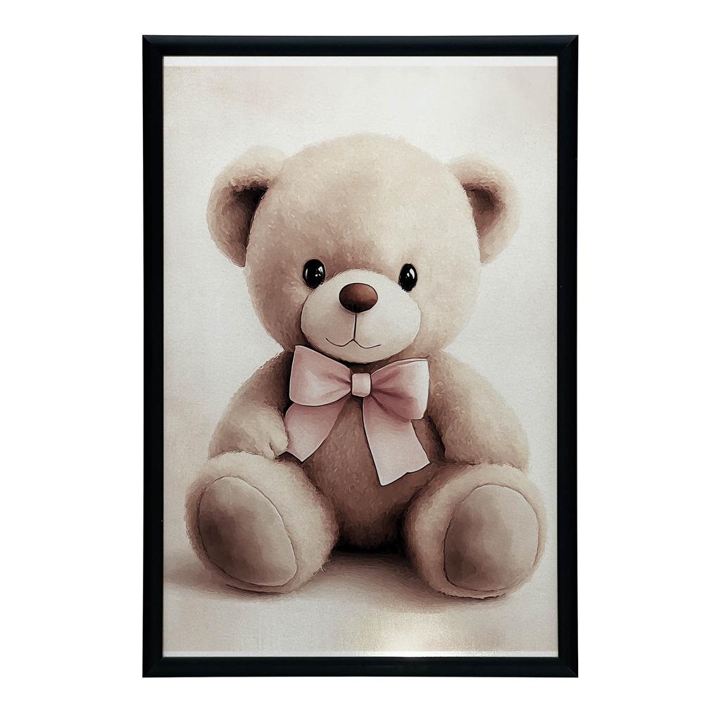 Plakat Uroczy Miś W Różowej Muszce Plakat Uroczy Miś W Różowej Muszce, 40X50 Cm, Bez Ramy, Papier Matowy 230 Gsm