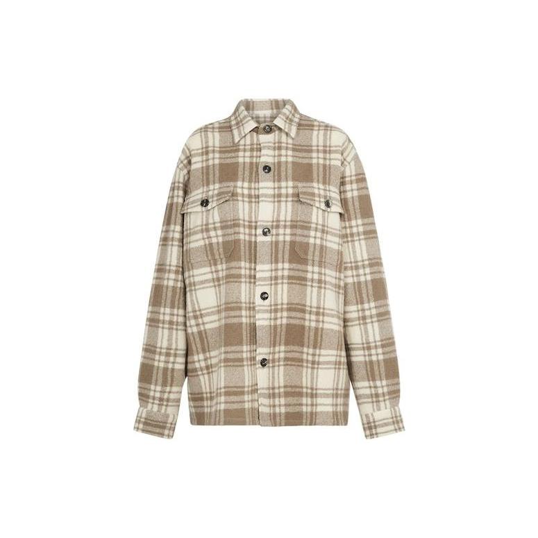 Ami Paris Checked Buttoned Up Overshirt UJK226WV0014187