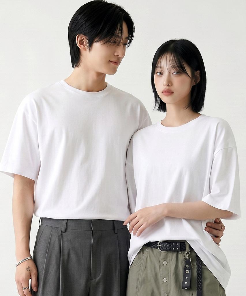 Hapeunain Modern Basic Plain Short Sleeve T-Shirt I05Brd_Hbx11329