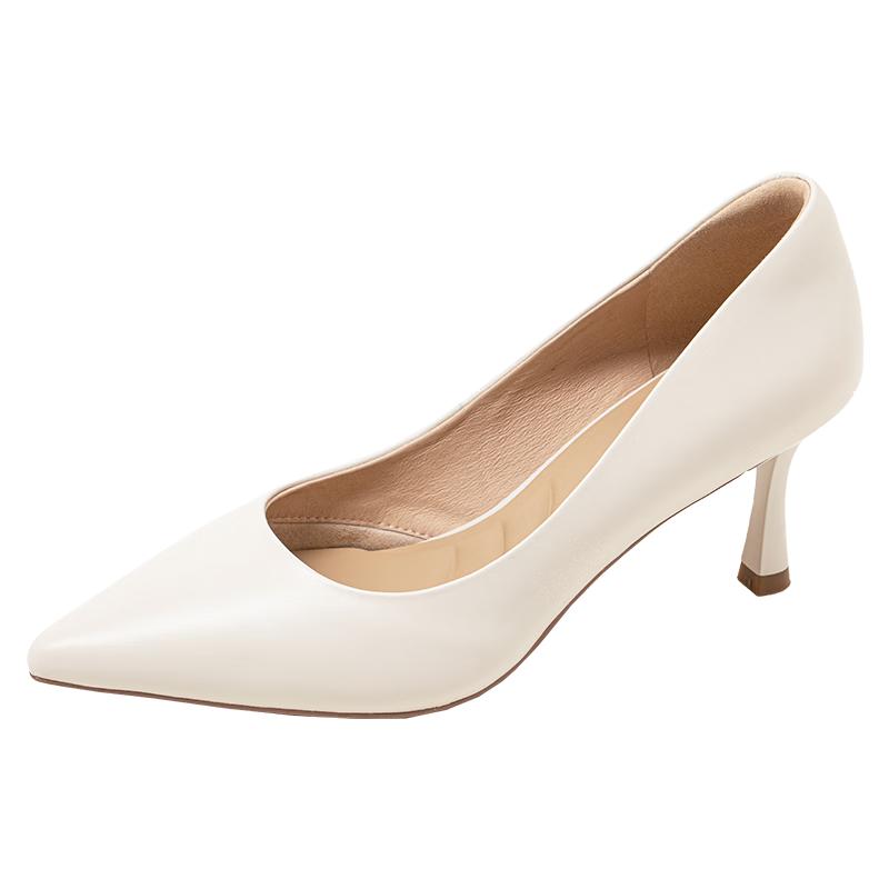 COMELY Women s Pointed Toe Stiletto High Heel Sheepskin Pumps 36