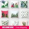 Cactus Throw Pillow Cover Succulent Desert Plant Cushion  for Home Sofa Chair