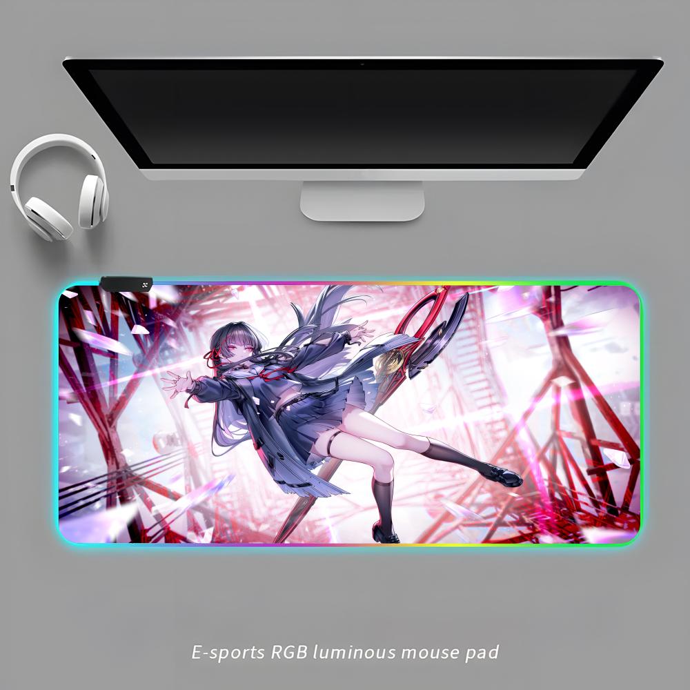 Chisa Mouse Pad RGB Gaming Mouse Pad Desk Mat HD Gamer Large LED Light XXL MousePads