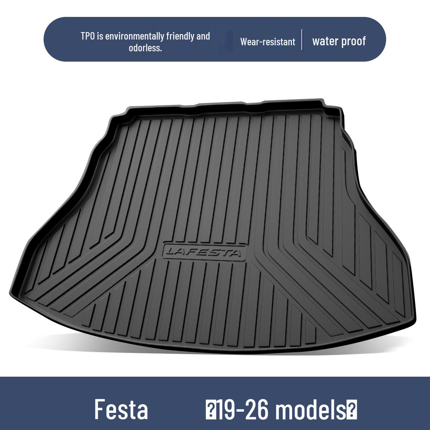 Waterproof Trunk Mat for Beijing Hyundai Festa - Interior Car Accessory 100*90
