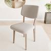 2/4/6pc Solid Color Office Chair Backrest Seat Cover Solid Wood Dining Chair Cover Elastic Seat Cover for Restaurant Dining Room