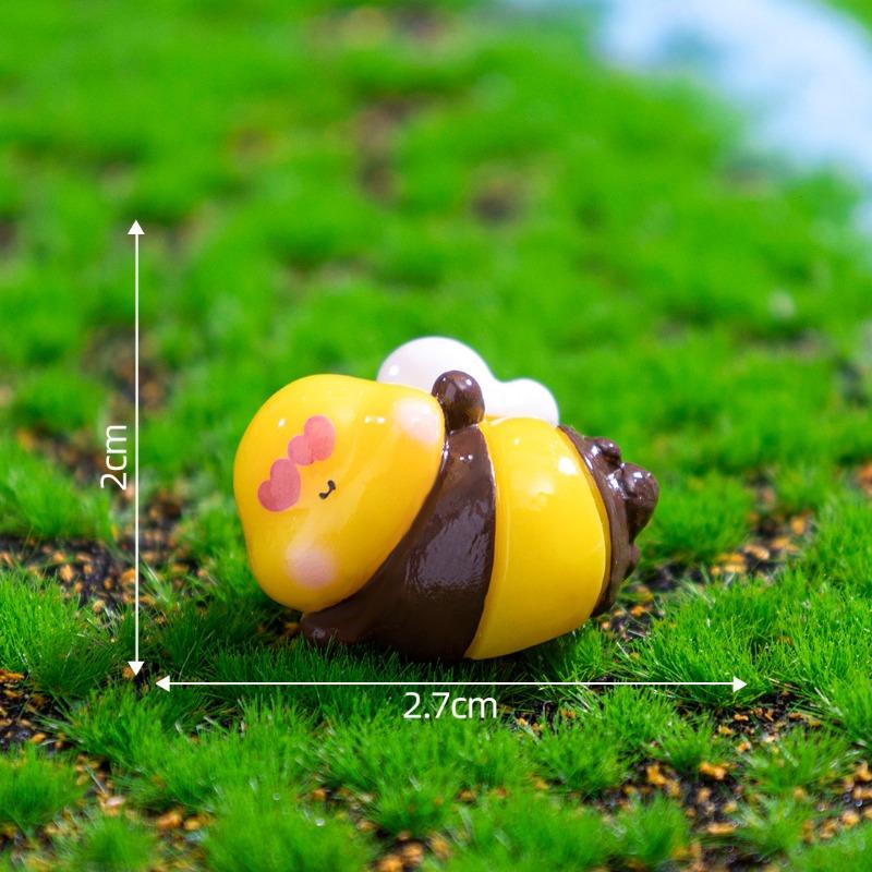 Urocze i Żarłoczne Figurki Małych PszczółekUrocze Ogrodowe Mikro-krajobrazy Dekoracyjne Wiszące Akcesoria Ekologiczna Butelka Małe Ozdoby