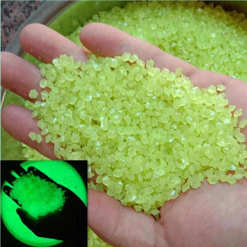 

1 Bag-100g Glow in The Dark Stones Glowing Rocks Luminous Stone for Vase Fillers Fish Tank Aquariums Rocks Powered by Light жовтий