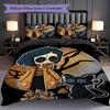 1PC Coraline Pattern Bedding Quilt Set Quilt Cover Pillowcase Home Decoration Birthday Gift (1 * Duvet Cover + 2 * Pillowcase, Without Core)