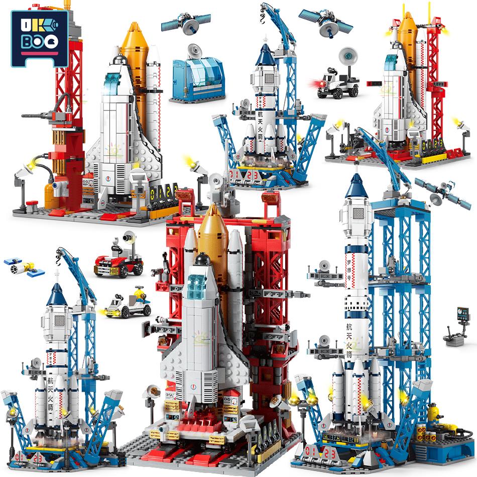 UKBOO Aviation Series Space Shuttle Aerospace Spaceship Carrier Rocket Building Blocks City Classic Model Bricks Childrens