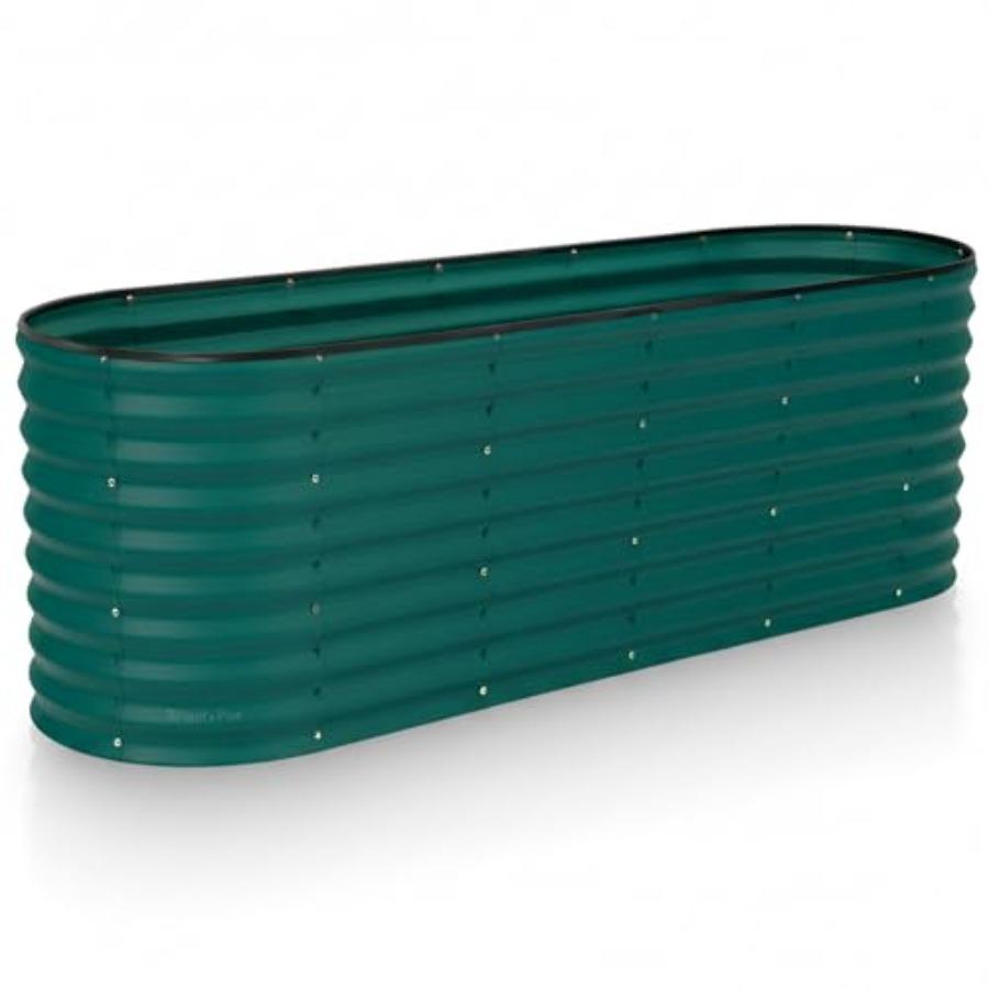 

Galvanized Raised Garden Beds Outdoor 6×2×2 ft Planter Raised Beds for Gardening Vegetables Flowers Large Metal Garden Box Dark United States