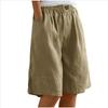 Cotton and Linen Shorts, Women's Summer Clothes, Women's Five-point Pants, Loose High-waisted Women's Trousers
