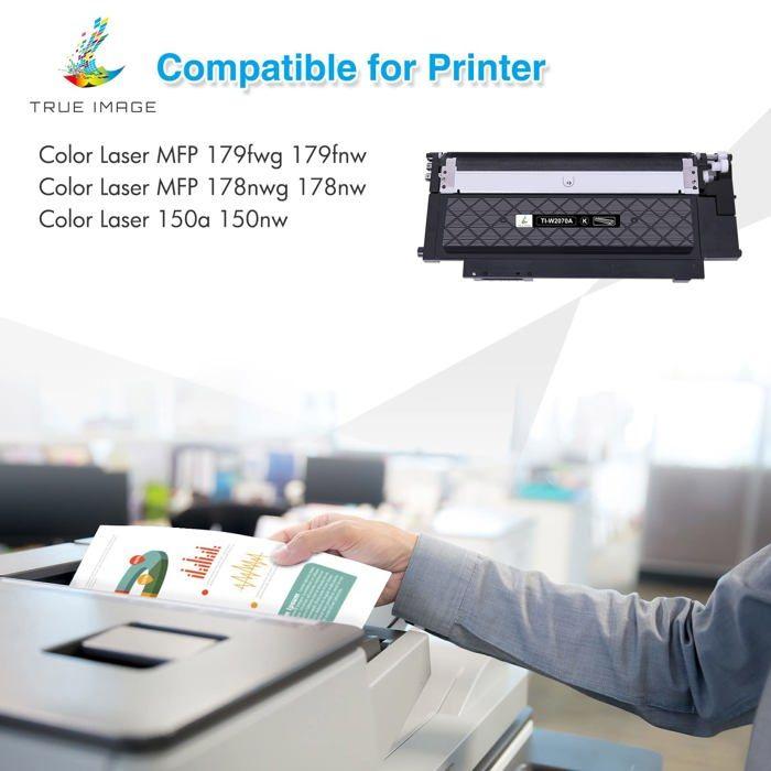 Toner - True Image - HP 117A - 4 Cartouches - Compatible MFP 178nw - Impression Laser