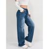Jeans Dritti da Donna a Vita Alta con Coulisse Elastica - Pantaloni Casual a Vestibilità Larga Modellanti