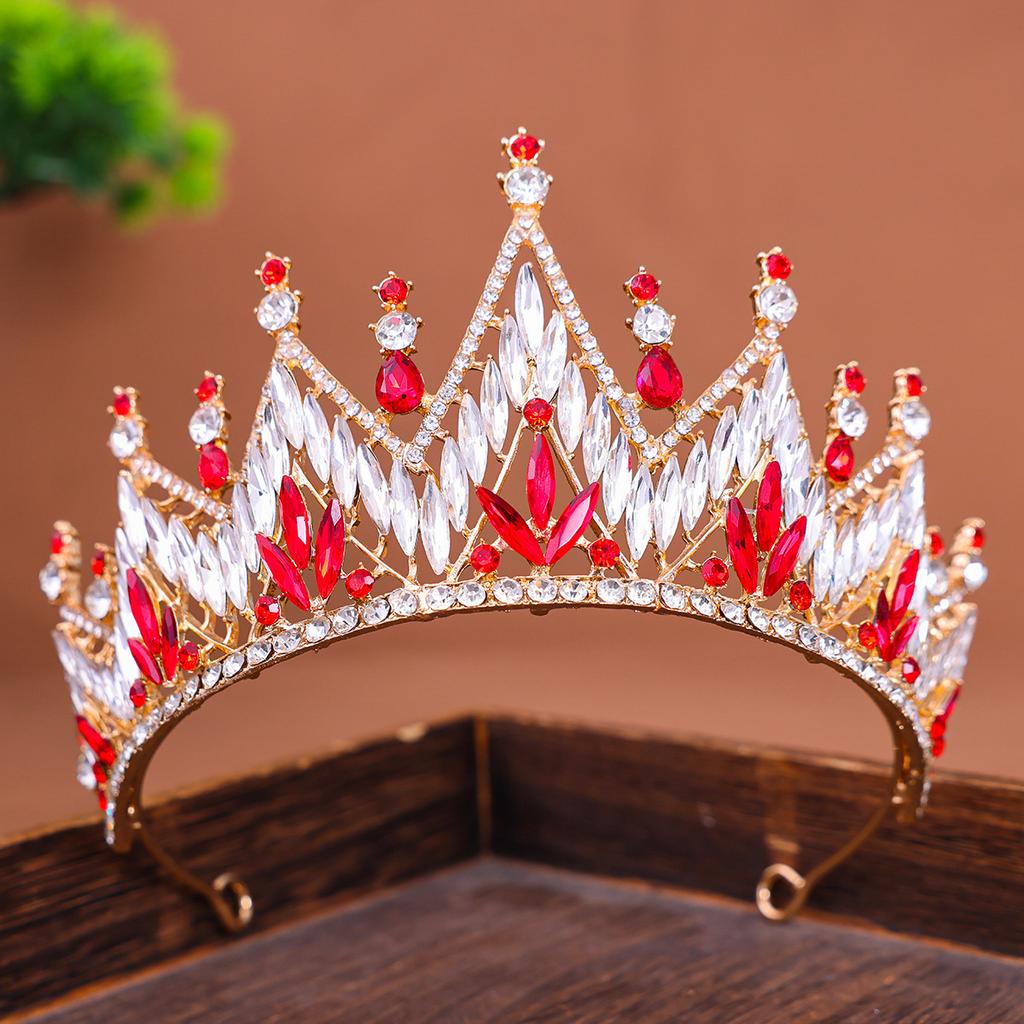Braut Legierung Krone Haaraccessoire Strass Pferdeaugen Krone Kopfschmuck Hochzeitskleid und Abendkleid Studio Haaraccessoire