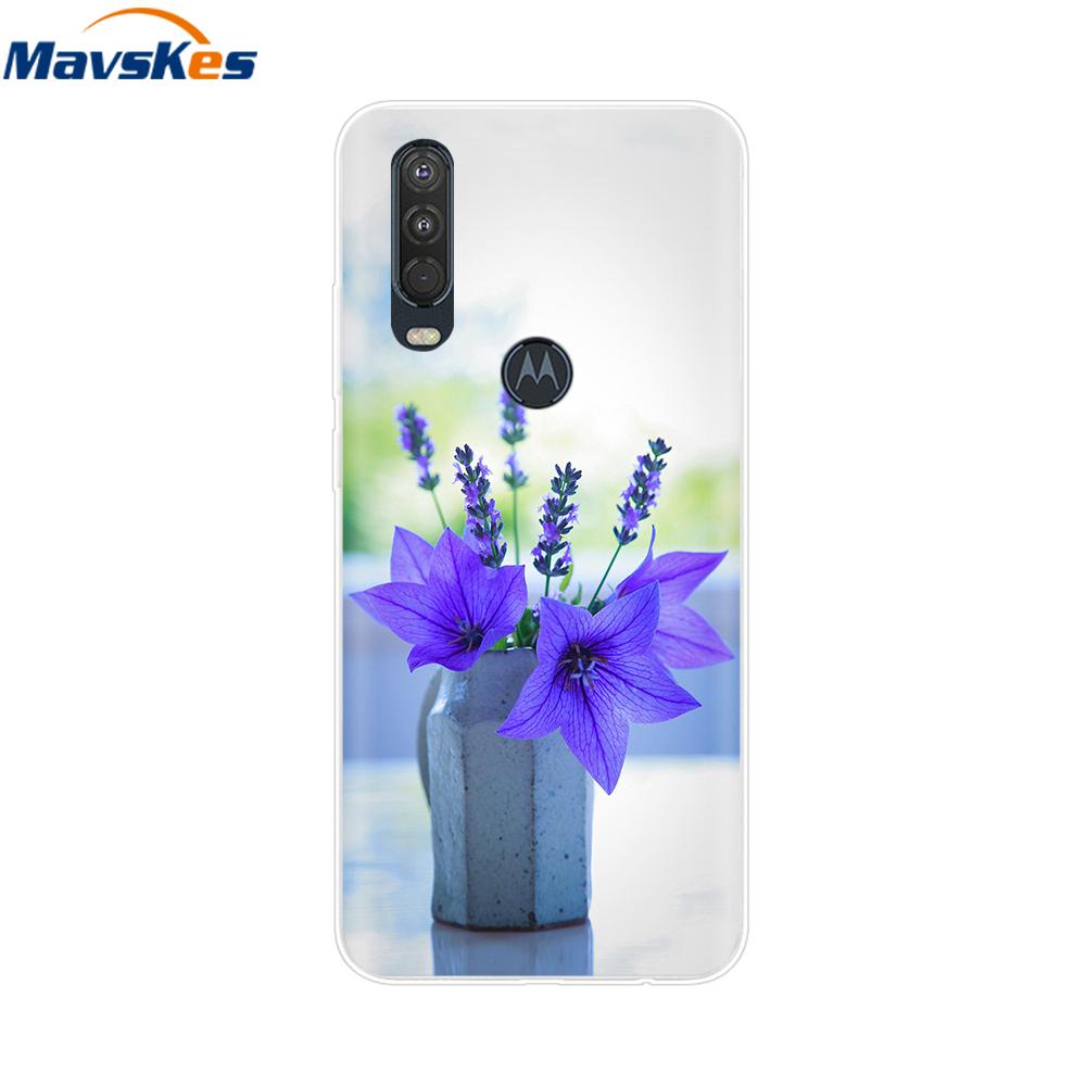 

Для Moto One Action Чохол М який ТПУ Силіконовий Задній Чохол Для Motorola Moto One Vision OneAction Чохол для Телефона Захисний Модний Coque Moto One