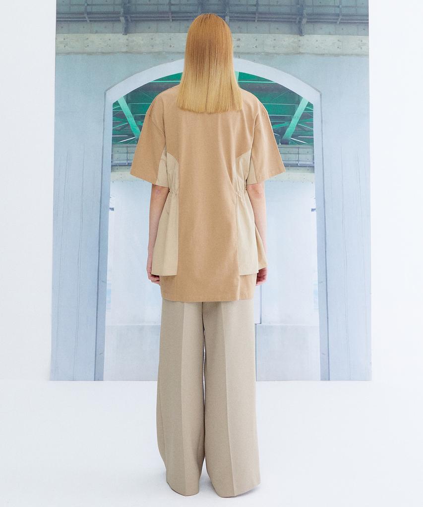 THE STUDIO K Oversized String Half Top_Beige
