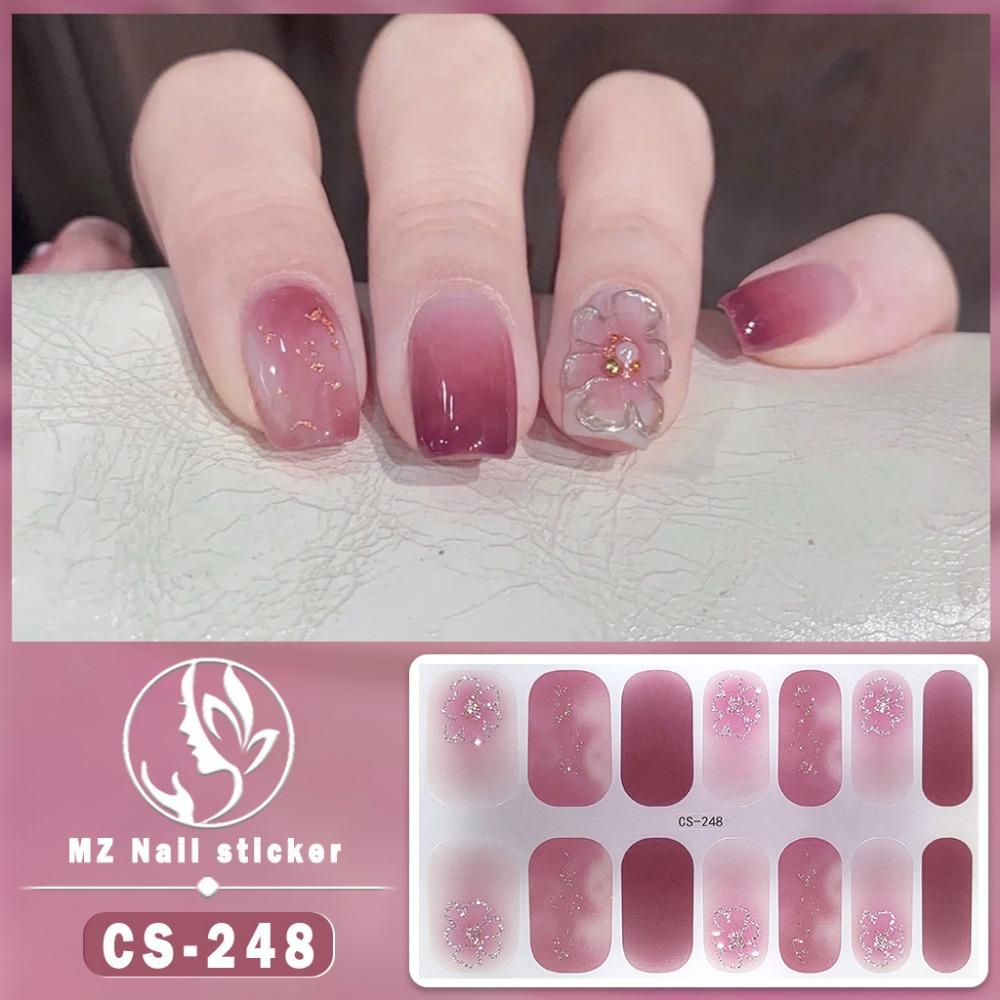 

2025 Новый водонепроницаемый гель-лак для ногтей без запекания, полная наклейка, японский и корейский стиль, весенне-летняя пленка для нейл-арта, бумажная пленка для ногтей, бумажная наклейка-пластырь