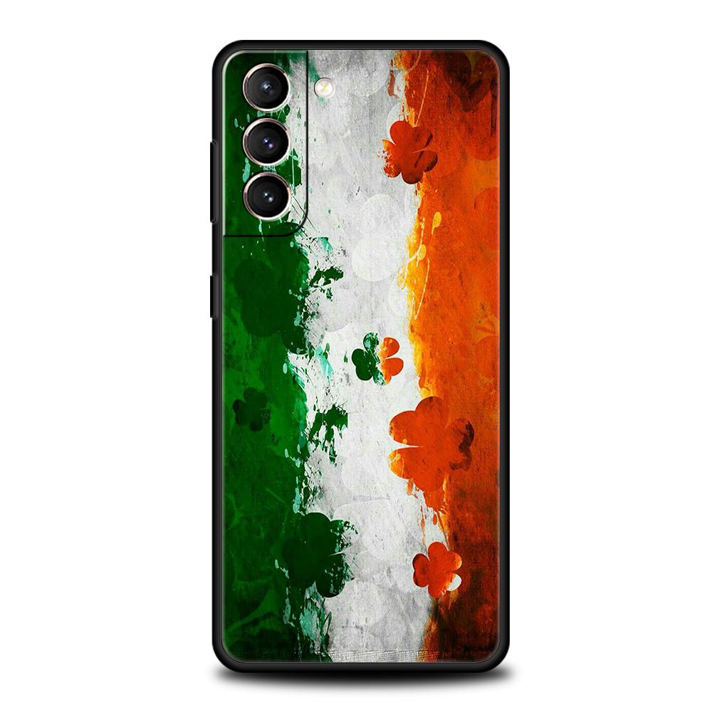 Ireland Flag Phone Case For Samsung Galaxy S25 Edge S24 S23 S22 Ultra S20 S21 FE 5G S10 S9 Plus S10E Soft Cover