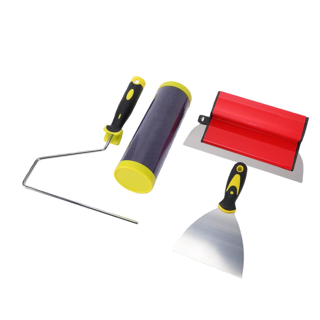 Gipskarton-Glättkellen-Set 10 Zoll Gipskartonklinge 9 Zoll Rolle und Schaber für Gipskartonplatten Decke