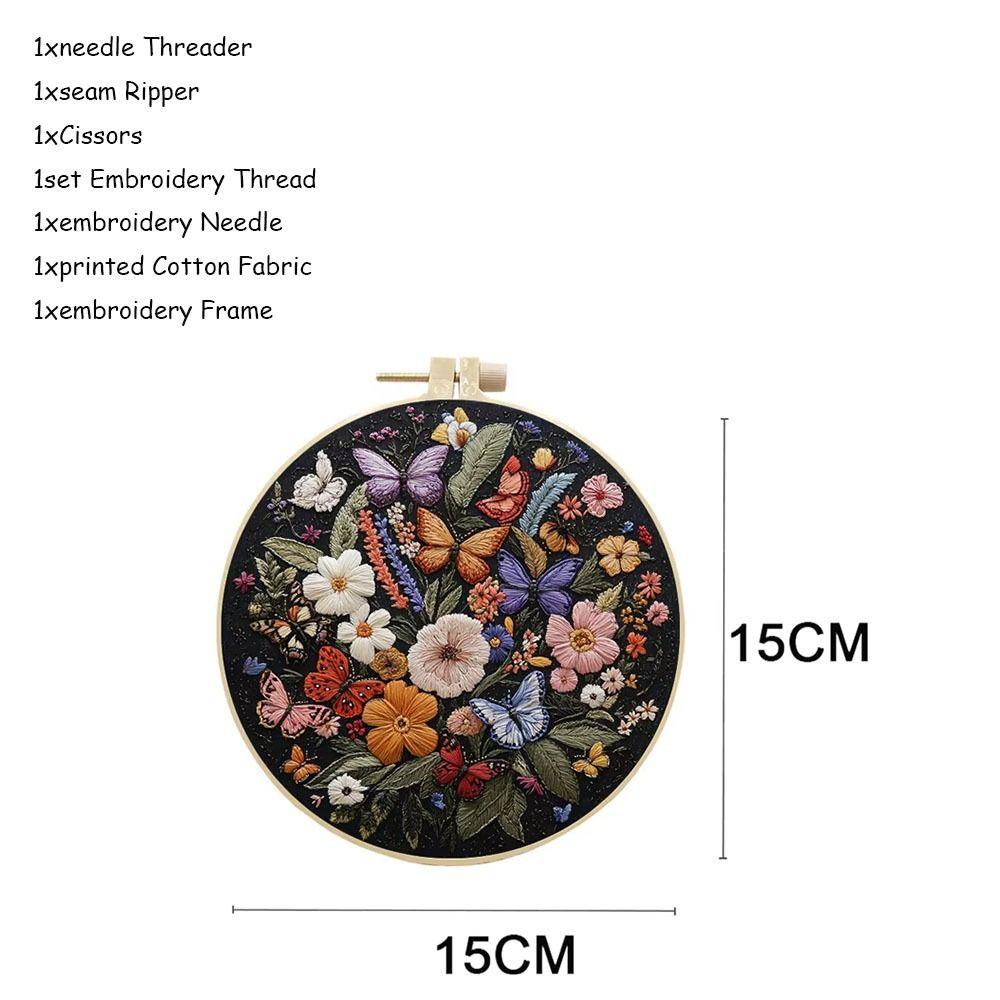 Embroidery Frame Fabric Material Package Cat DIY Craft Kits New Embroidery Kit  Handmade