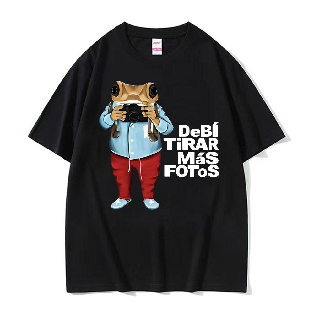 Rapper Bad Bunny Debi Tirar Mas Fotos DTMF Merch Tshirts Unisex Womens Clothing Hip Hop Fashion Casual Loose Short Sleeve T Shirt