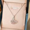 Collar de cadena para clavícula de acero de titanio con colgante de cisne incrustado de circonita para mujer, cadena niche y versátil de acero de titanio