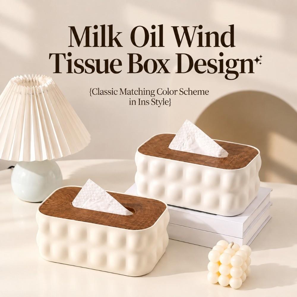 Elegant Tissue Dispenser Large Opening Paper Dispenser Storage Box Living Room Decor