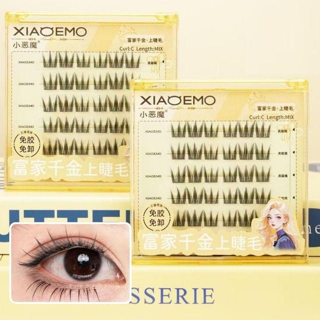 

Mogugu - Natural Wispy Glue-Free Cluster False Eyelashes 1 Box - Black - One Size