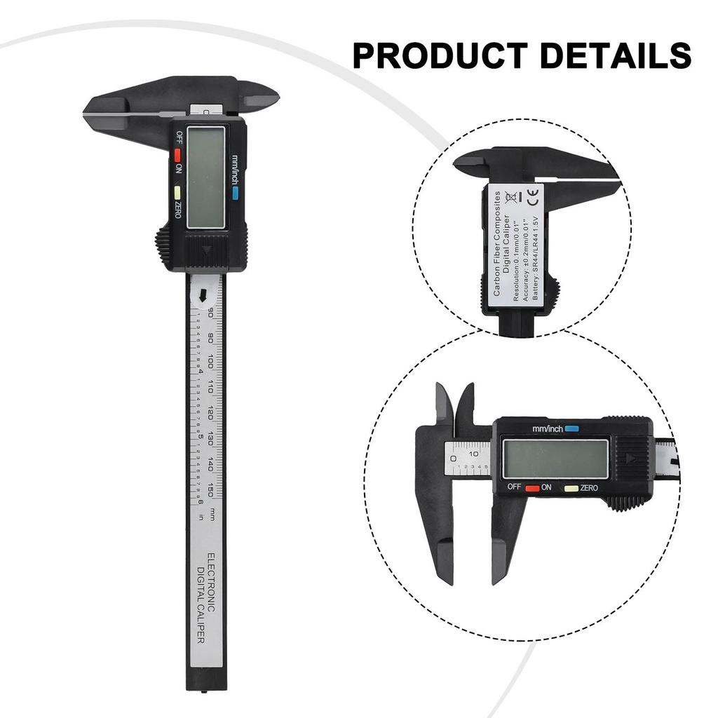 Equipment Electronic Digital Caliper Vernier Gauge Micrometer Ruler 150mm