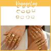 Minimalist Metal Ring Collection For Women With Electroplated Finish Trendy Hand Accessories