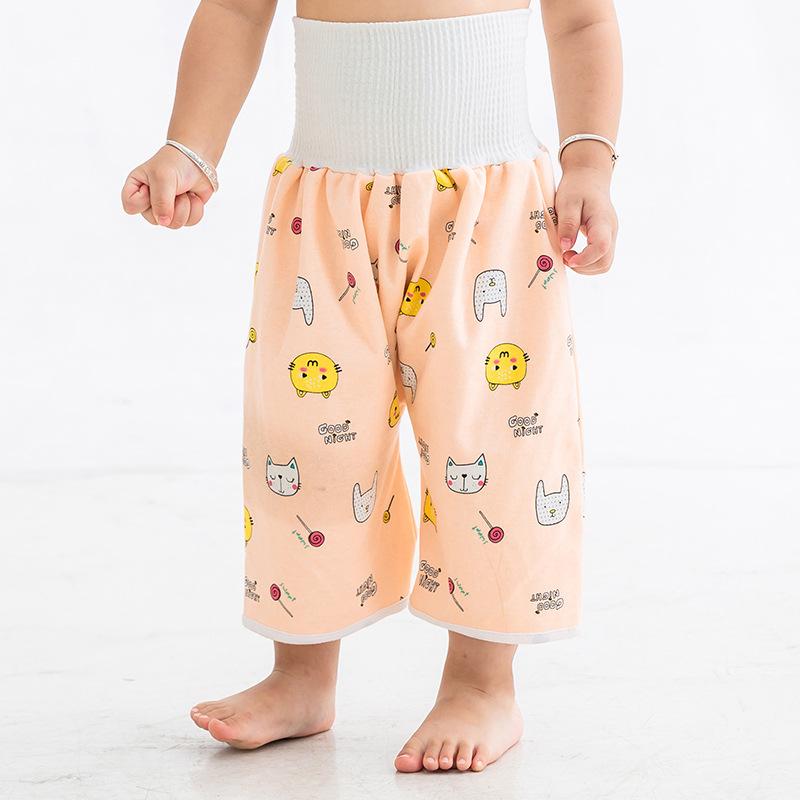 

Baby Waterproof Diaper Pants for Potty Training Baby Comfy Diaper Short for Boys and Girls Sleeping Bedclothes Night Time M(0-3Y) розовый