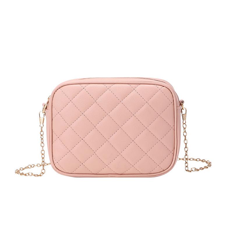 Embroidered cosmetic bag ladies bag bag women's fresh and sweet camera bag rhombus messenger bag