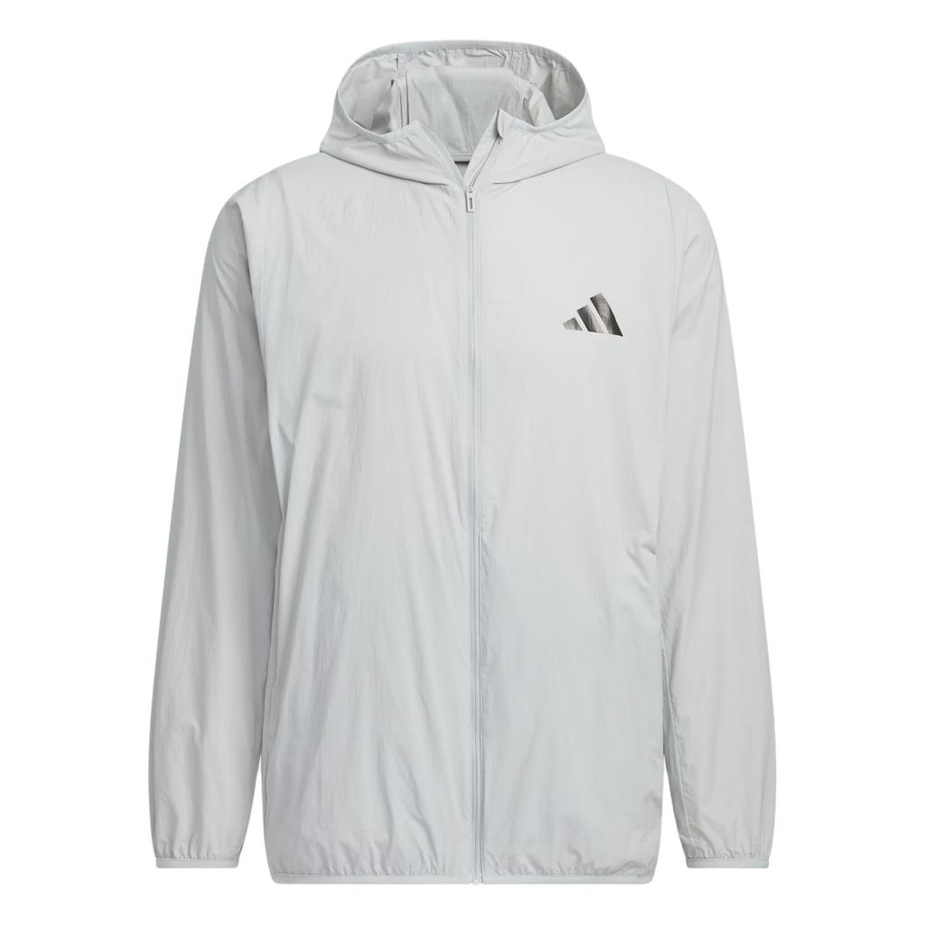Adidas UPF Cooling Sun Protection Jacket With Hood Unisex Jacket Gray Stone-Green KA9301
