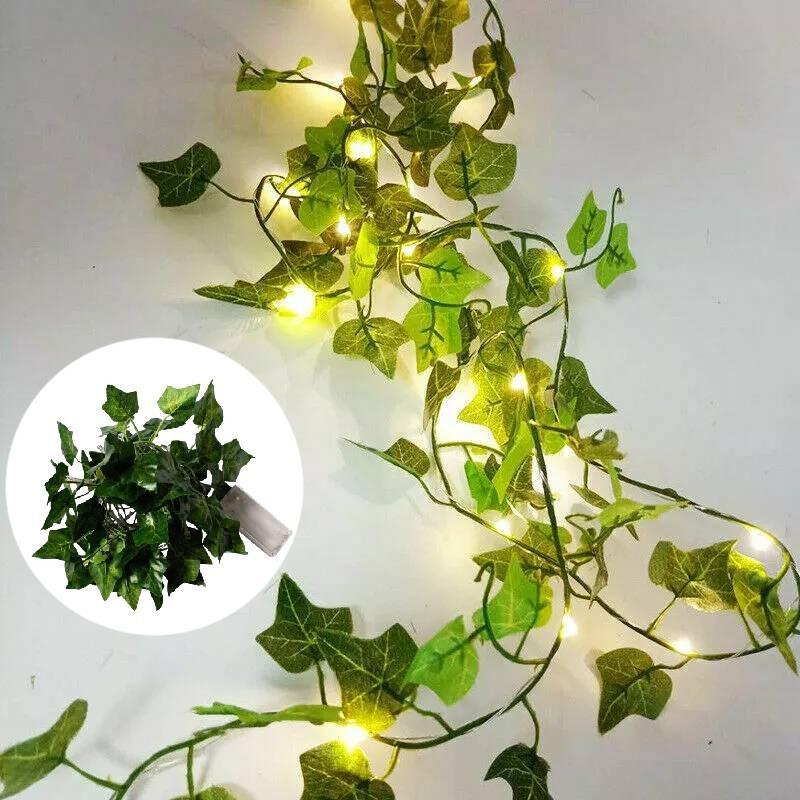 Vibrant Solar Powered Led Ivy String Lights With Lifelike Green Leaves For Cozy Outdoor Spaces