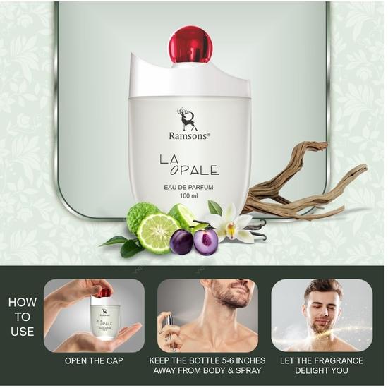 Ramsons - LA OPALE Eau De Parfum, 100ml Perfume Spray For Men, TN - Plum, Apple,  MN - Cinnamon, Cardamom, BN - Vanilla, Amber, Sandalwood
