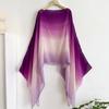 Spring and Summer Women Plain Colour Travel Ethnic Style Shawl Cotton Linen Feel Thin Type Sunscreen Beach Towel Split Shawl