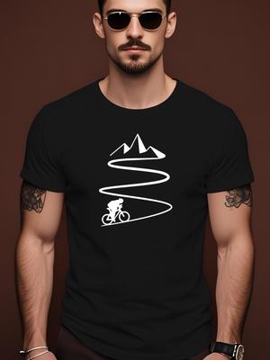 Summer Cycling Graphic Tshirt - Short Sleeve Crew Neck